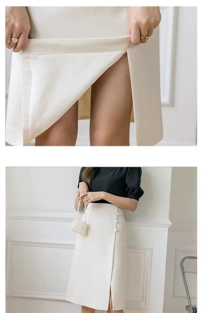 Perlen eng geschlitzt Bürouniform [PH.YZBBDPG] Rock, Knielang, Rock, Kostüm, Frühling, Sommer, Herbst, Business, Damen