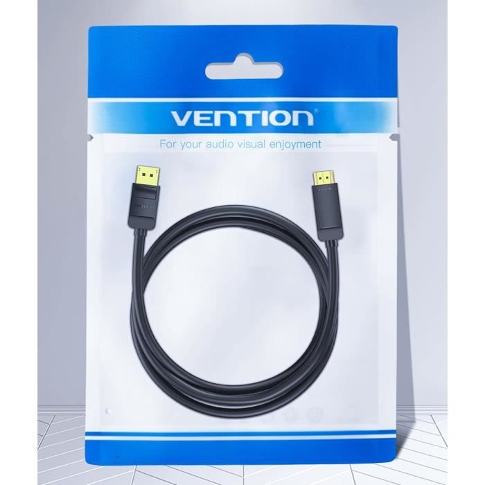 Câble Vidéo/Audio - VENTION - DP vers HDMI - 4K 30Hz - 1,5m - Noir