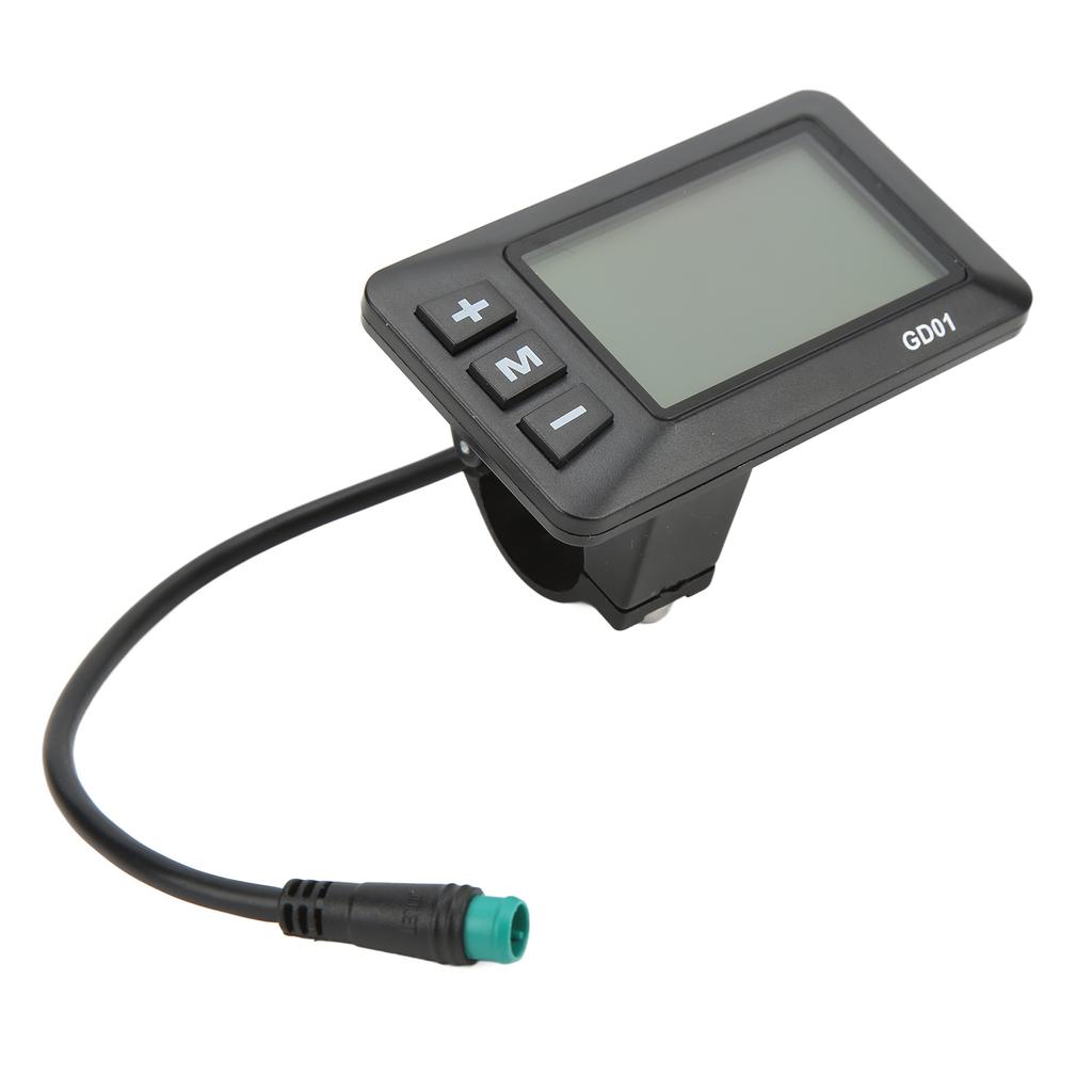 Displej na elektrické kolo 36V 48V LCD GD01 Displej 5kolíkový vodotěsný konektor pro řidítka 22,2 mm