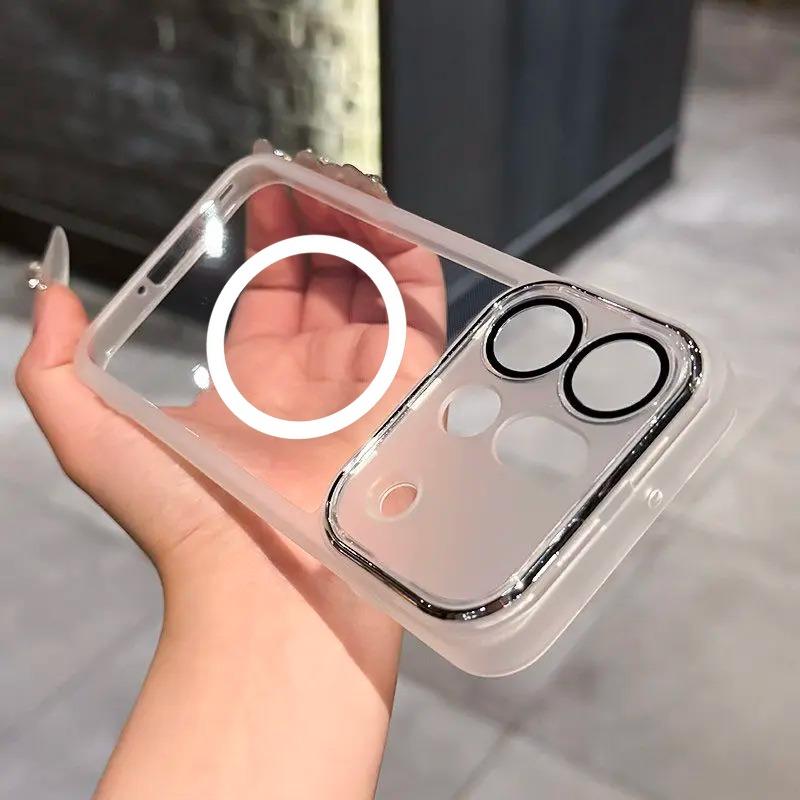 Luxury Transparent TPU Magnetic Phone Case For OPPO Find X9S Pro X9 Ultra X8S Plus X8Pro Lens Film Full-protect Shockproof Cover