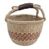 Picnic Basket Seagrass Woven Decorative Rustic Small Storage Basket with Handle for Desk Organizing Outdoor Activities