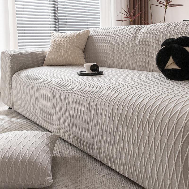 Jacquard Velvet Sofa Cover Simple Elastic All-Inclusive Anti Slip Cover Fitted Seat Cushion All Seasons