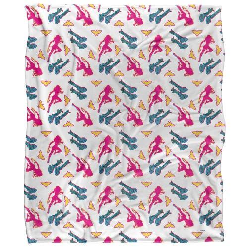 Wonder Woman Silky Patterned Supersoft Blanket