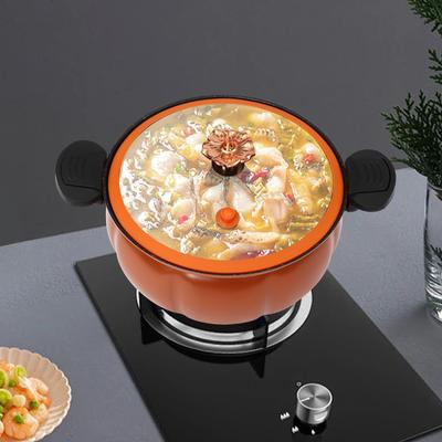 8L Micro Pressure Cooker, Pumpkin-Shaped Non-Stick Pressure Pot with Transparent Lid, Small Gas Pressure Cooker for Home