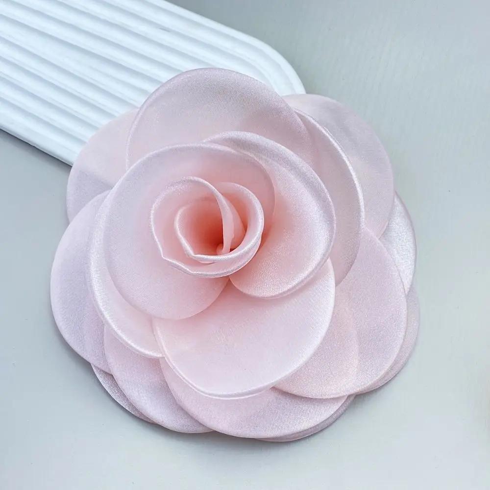 1PC New 12cm Large Flower Brooch Fashion Women Romantic Rose Brooch Jewelry Gift Sweet Fabric Rose Flower Pin-up Brooch