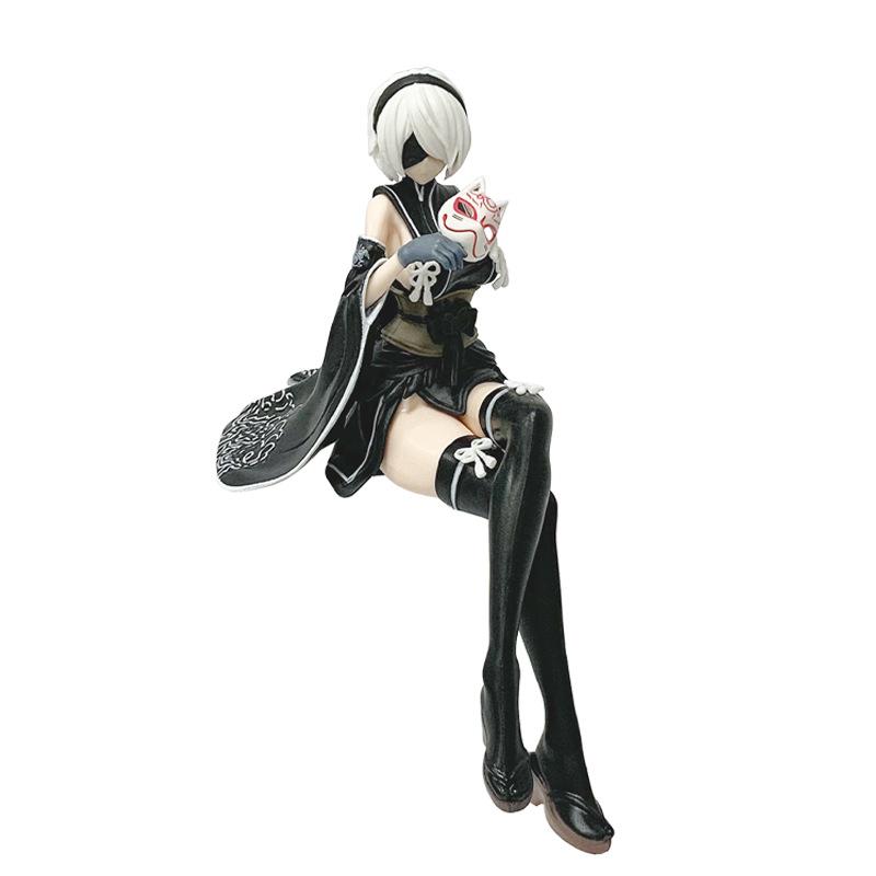 Nier:Automata Collaboration Series Yukata-Themed Yorha No.2 Type B (2b) & A2 Sitting Pose Figurine - Premium Collectible Statue