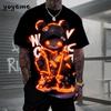 T-shirt da uomo Hip Hop con motivo Orso Stampa 3D Abbigliamento da uomo Estate Nuova Streetwear T-shirt Unisex Oversize Harajuku Abbigliamento da uomo