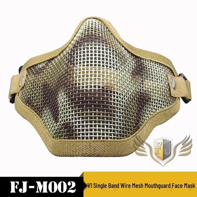Impact-Resistant Tactical Steel Mesh Half Face Mask