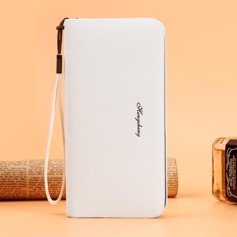 Peněženka Dlouhý styl Kvalitní Vintage Pouzdro na karty Pánská peněženka Dvojitý zip Velkokapacitní PU kožená peněženka