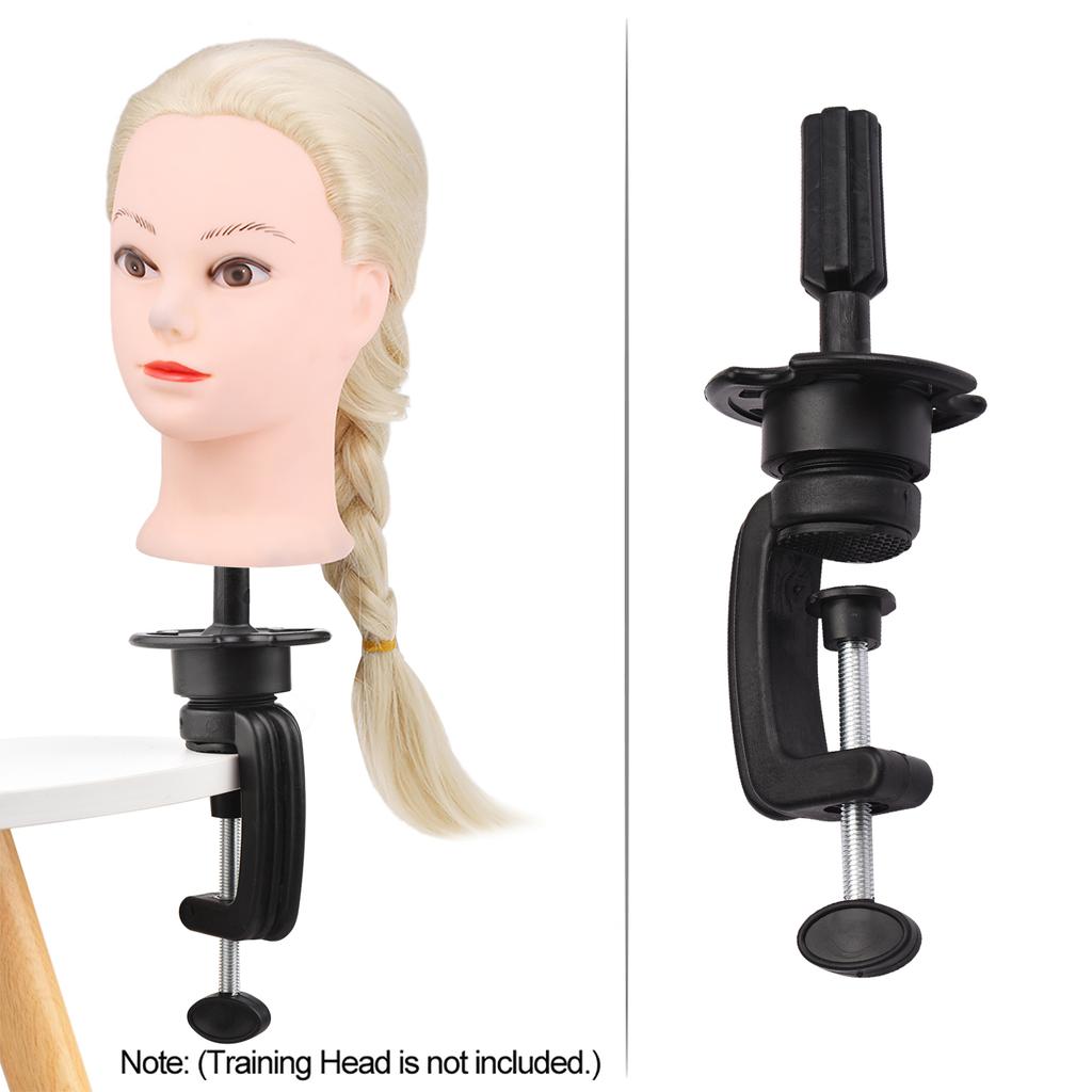 Mannequin Training Head Stand Wig Holder Stand Desk Table Clamp Plastic Metal Hair Accessory Tool