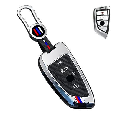 Schlüsseletui für BMW, Smart Key Etui, Schlüsselabdeckung, Zinklegierung, Silikon, Speziell Entwickelt