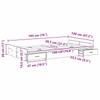 Storage Bed Frame with Headboard Sonoma Oak 120 x 190 cm