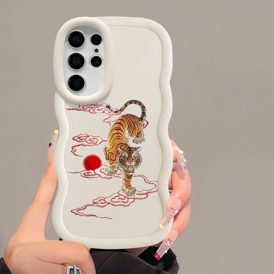 Flower Tiger Soft Phone Cover Case for Samsung Galaxy S23 Plus A26 A25 S22 Ultra S25 S24 S21 S20 FE A34 A54 A24 A36 A55 A35