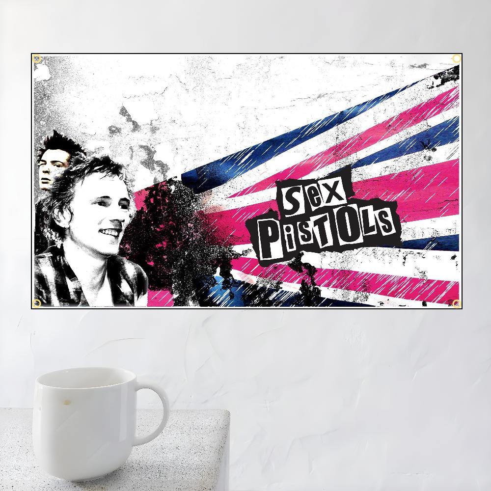 60X90Cm 90X150Cm Heavy Rock Band S-Sex Pistolss Flag Polyester Digital Printing Banner For Bedroom Wall Art Out Door Tapestry