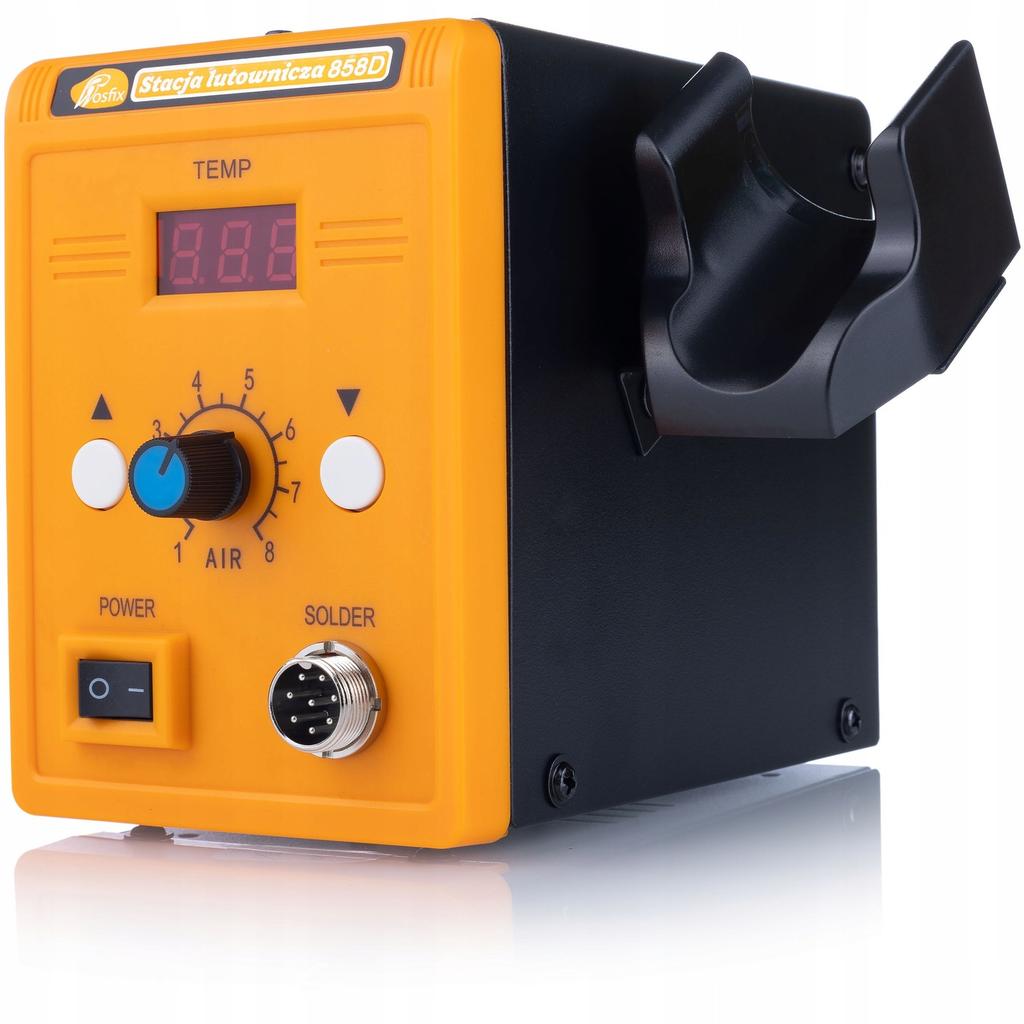 Rosfix Stacja Lutownicza Hot-Air 858D – Wysoka Moc 700W | Zestaw 3 Dysz | Lutownica Do Wygładzania Plastiku Z Siatkami