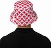 Cute Love Hearts Pattern Bucket Hat Summer Travel Beach Sun Hats Outdoor Hearts Cap For Women Men 011