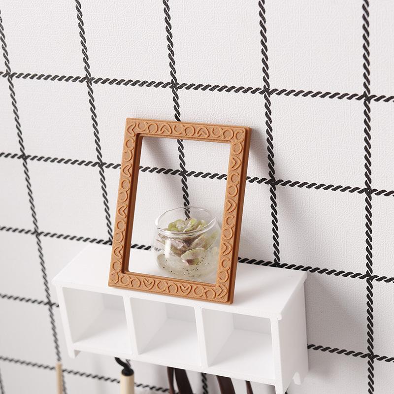 5Pcs Doll House Decoration Resin Photo Frame Simulation Furniture Model Toy 1/12 Dollhouse Miniature Accessories For Children