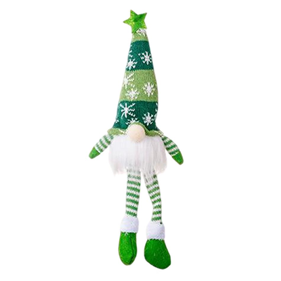 Kerst Gezichtloze Pop Kabouter Ornamenten LED Licht Pluche Breiwerk Boomhanger Kerstversieringen voor Thuis Kinder Cadeau