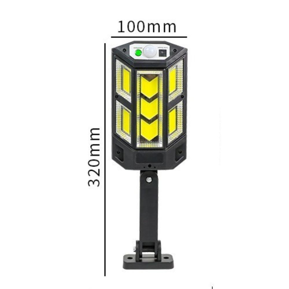 Solar Powered Security Light Motion Activated 3 Lighting Modes Weatherproof Construction for Outdoor Wall Garden Garage Lighting