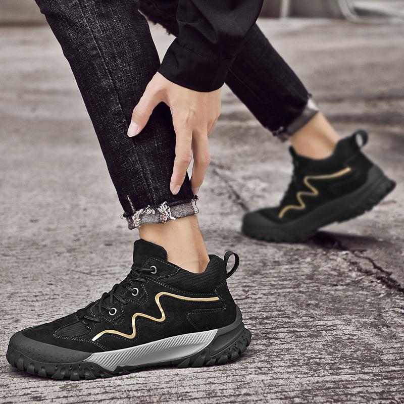 Fashion 2024 New Winter Men Boots  Slippers Warm Men Shoes Waterproof Non-Slip Plush Sneakers Male Leather Boots Plus  Size 38-44