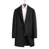 Men's Mid-Length Wool Slim Fit Trench Coat