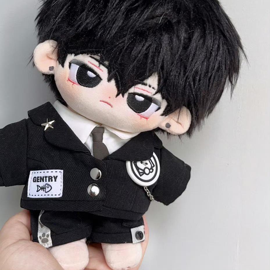 20cm Black Cat Butler Cotton Jacket Hoodie Outfit for Dolls - Free Shipping