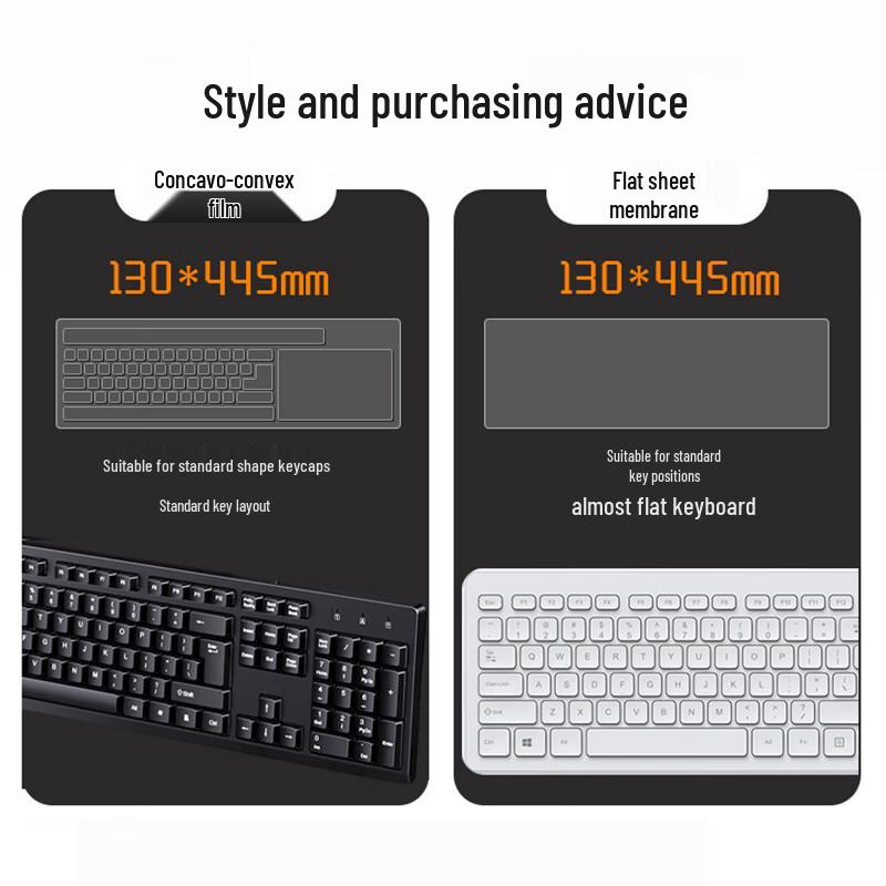 Universal Embossed High-Transparency Keyboard Protector Film