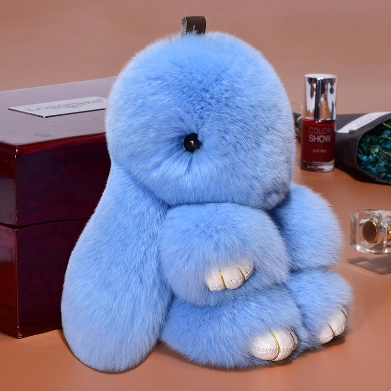 14cm Niedlicher Plüschhase Schlüsselanhänger Damen Pelz Bommel Engel Hase Schlüsselring Hase Pompom Plüschtiere Spielzeug Mädchen Tasche Autoschlüssel Anhänger