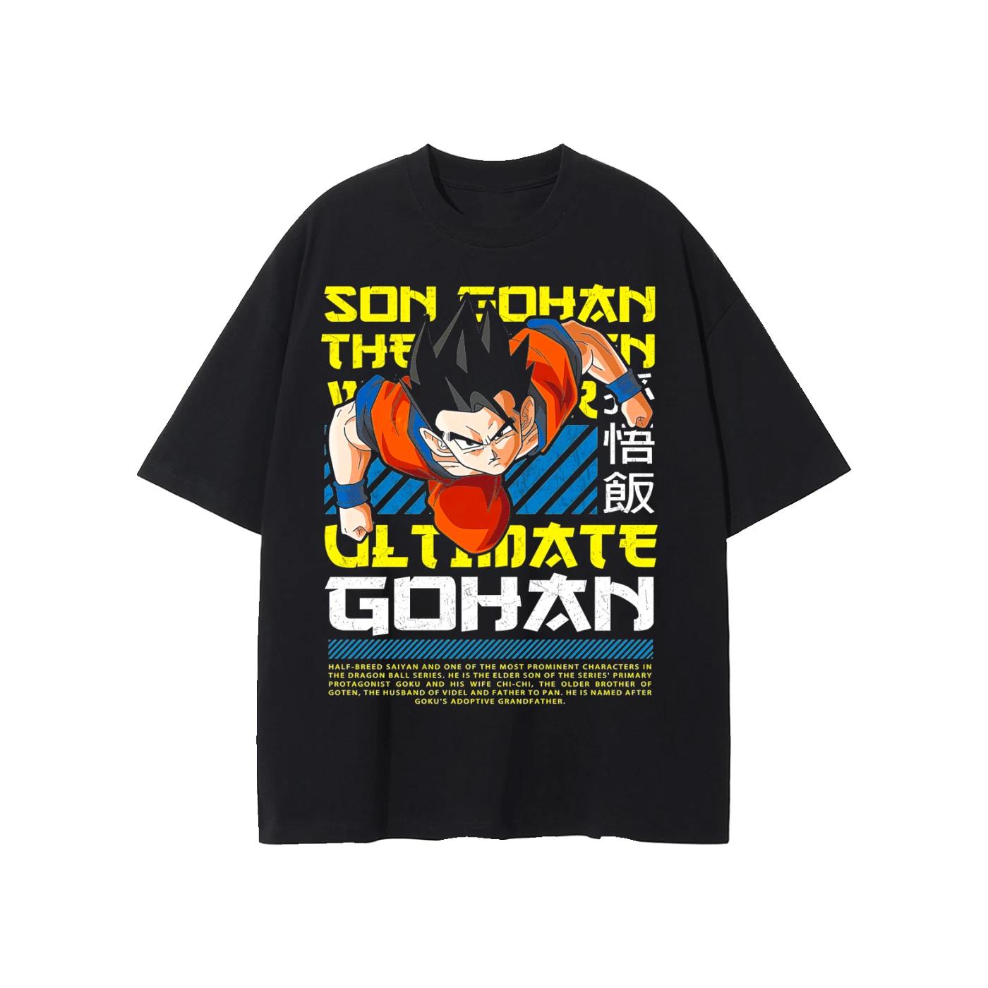 Dragon BALL Z Gohan Anime Graphic Tee Oversized T-Shirt Japanese Streeweart. 140