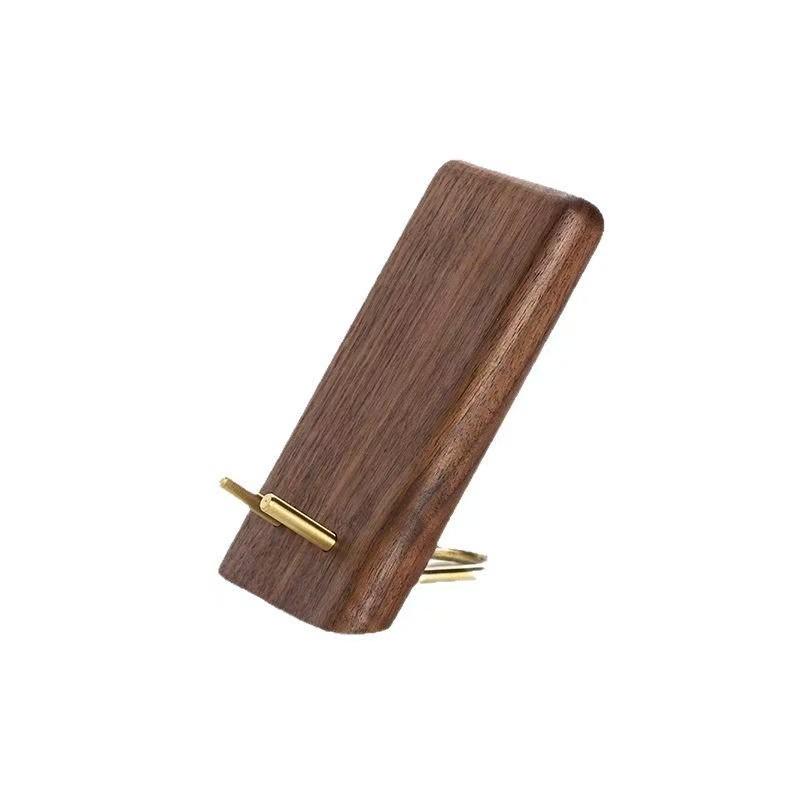 Black Walnut Solid Wood Phone Stand – Creative and Simple Design