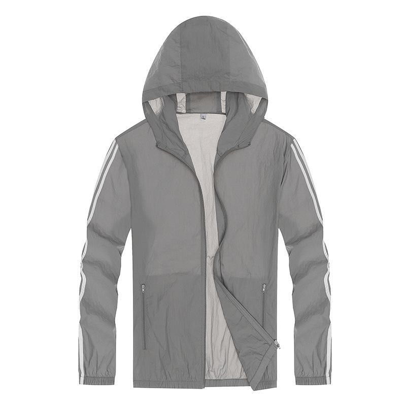 

Летняя солнцезащитная куртка: Дышащая повседневная куртка-ветровка для мужчин - Модная верхняя одежда для улицы XXL