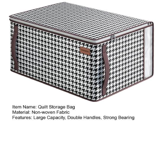 Quilt Bag Visible Window Household Supplies Easy Access Reinforced Handle Quilt Organizer Convenient Organizing Non-woven Fabric