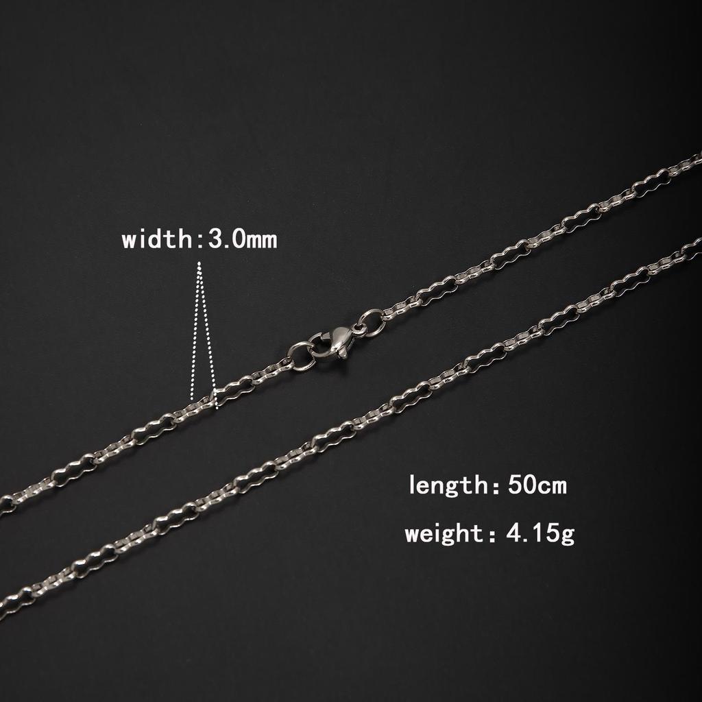 Elegant Minimalist Stainless Steel Figure-Eight Necklace - Bright Texture, Versatile Layering Chain