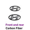 Car Front Rear Emblem Steering Wheel Sticker for Hyundai Elantra Sonata Verna IX35 Tucson IX25 Santa Fe Lafesta Modification AAA1