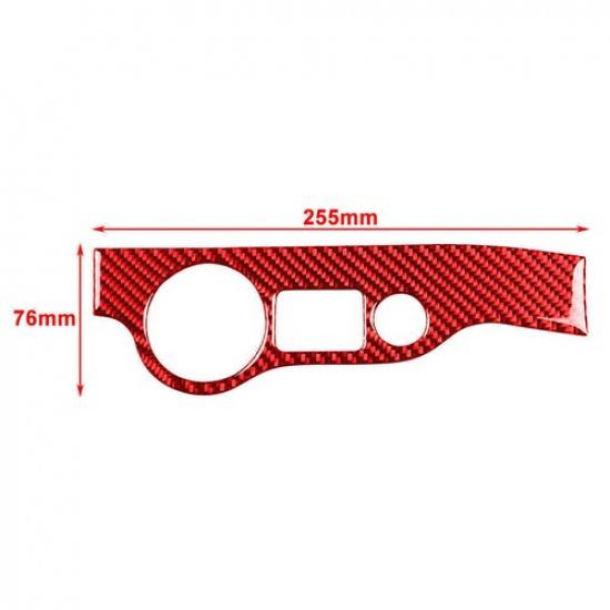 Red Carbon Fiber Headlight Switch Panel Cover Trim For Dodge Challenger Charger