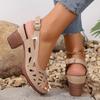 Fashionable Hot Selling Comfortable High-heeled Sandals Summer New Round Headed Elegant Fish Mouth Casual Sandals for Women