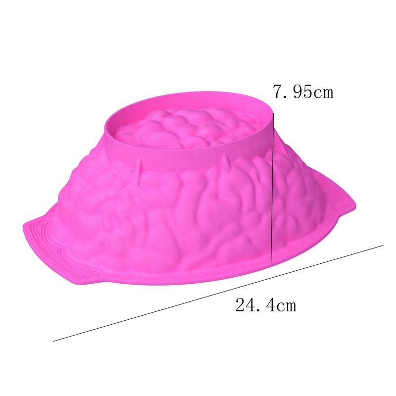 10-Kammer Totenkopf Silikonform für Schokolade, Gelee, Süßigkeiten, Eiswürfel, Fondant und Tortendekoration