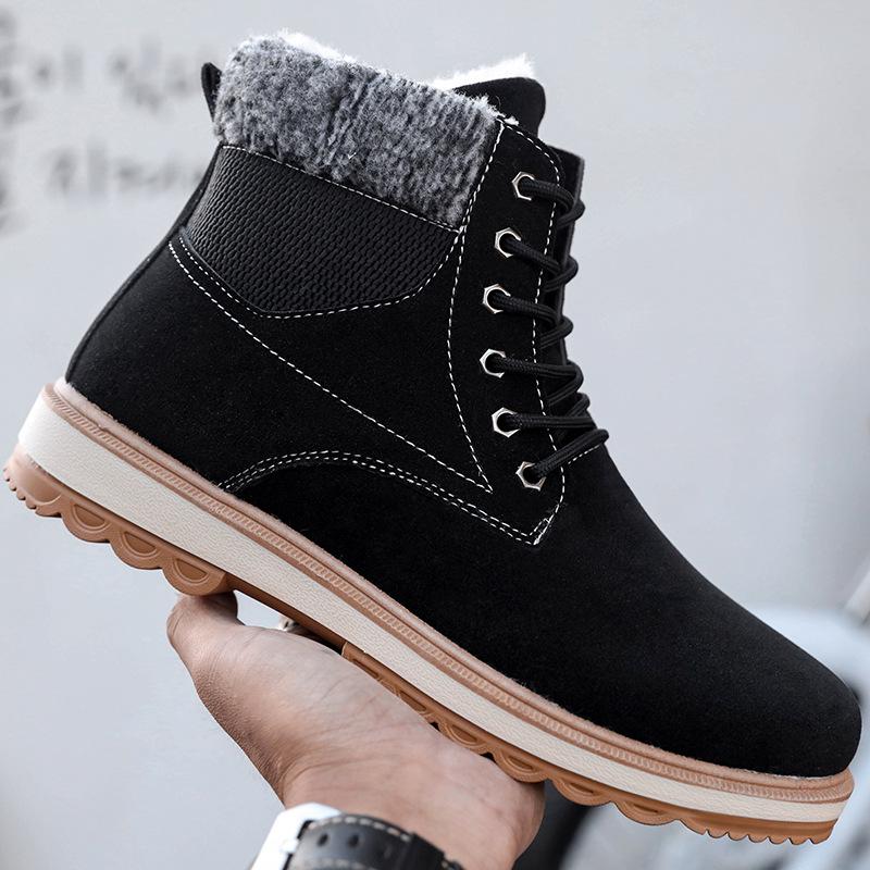 

2024 Ботинки мужские высокие кожаные ботинки мужские мотоциклетные ботинки для верховой езды мужские туфли на шнуровке Zapatos Hombre 896 39 чёрный