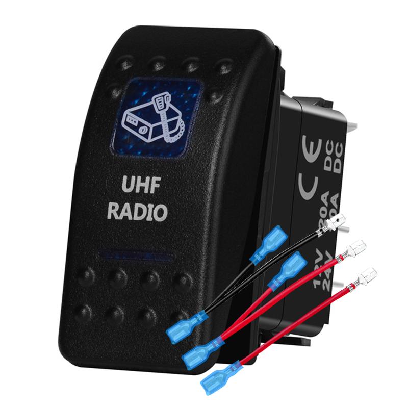 12v/24v Blue Led Light 5 Pin On Off SPST Rocker Switch 7 Pin On Off On ARB Carling Style Car Boat Waterproof Pump Push Switch