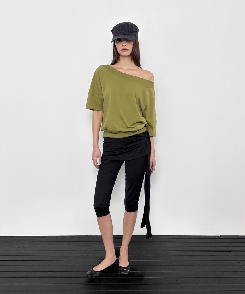 Saendeulig Multi-Neck Tee_Olive