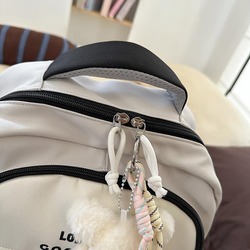 Backpack Large Capacity Student Schoolbag Color Contrast Backpack