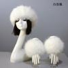 3pcs/Set Women Winter Faux Fox Fur Headband Hats Cuffs Fashion Warmth Female Wrist Sleeve Gloves Faux Fur Cap Russian Style