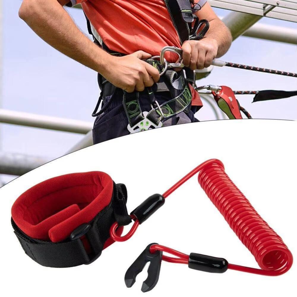 

Universal Boat Motor Kill Stop Switch Key Rope 1.6m Surfing Spring Rope Outboard Engine червоний