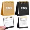 2026 Mini Cute Simple Desk Calendar - Creative Spiral-Bound Calendar for Desktop Decoration & Office Stationery