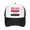 Custom Fashion Unisex Iraq Flag Trucker Hat Adult Adjustable Baseball Cap for Unisex Women Sun Protection Dad Hat