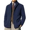 Casual Fashion Men's Lapel Pure Cardigan Solid Color Sweater In Autumn and Winter Warm Knitted Jacket