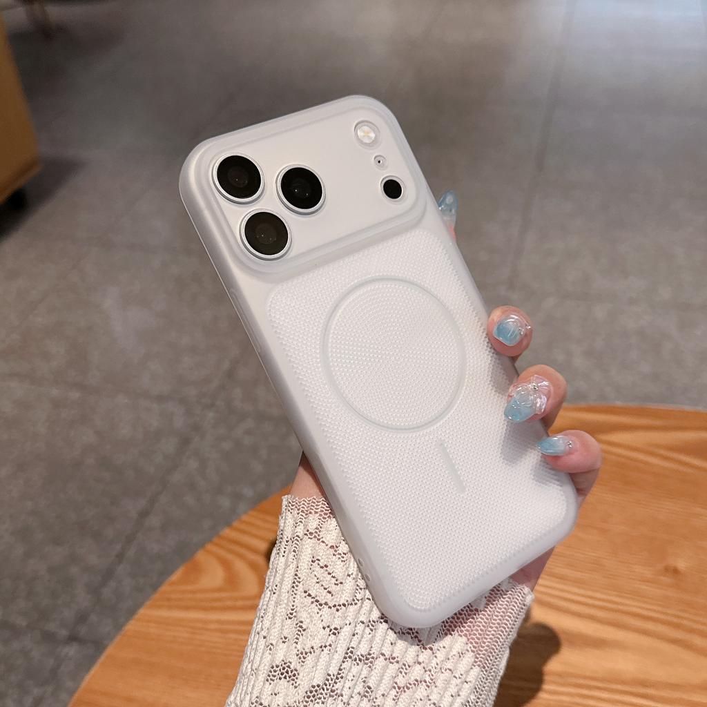 Honeycomb Holes Heat Dissipation Silicone Soft Phone Case for iPhone 17 16 15 13 12 18 Pro Max 14 Plus Shockproof Cooling Cover