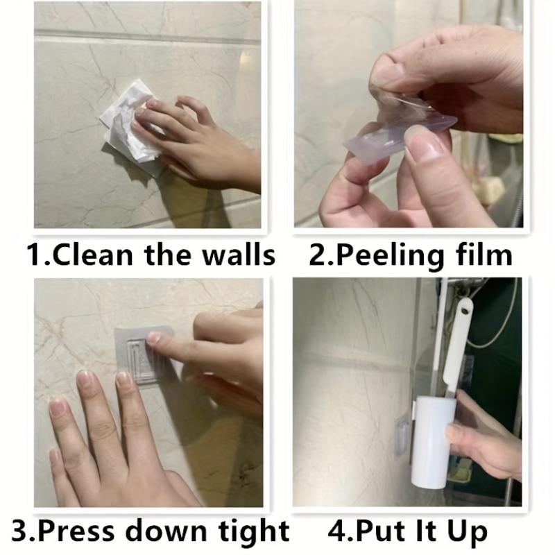 1pc Ergonomic Wall-Mounted Toilet Brush Set with Silicone Head, Space-Saving Long Handle Cleaning Kit for Bathroom - Includes 2 Brushes and Holder