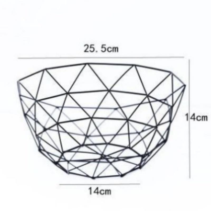 Metal Fruit Basket Simple Fruit Basin Multi-Size Iron Snack Bread Vegetable Storage Bowls Kitchen Eggs Dessert Holder Organizer