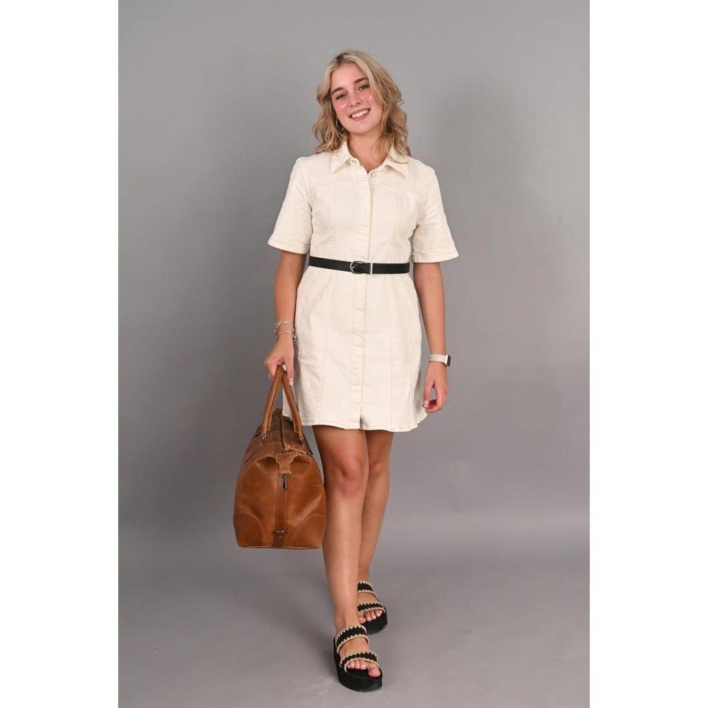 Handmade Leather Duffle Bag: Unisex Weekender Travel Bag